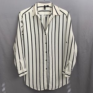 H&M silky striped top